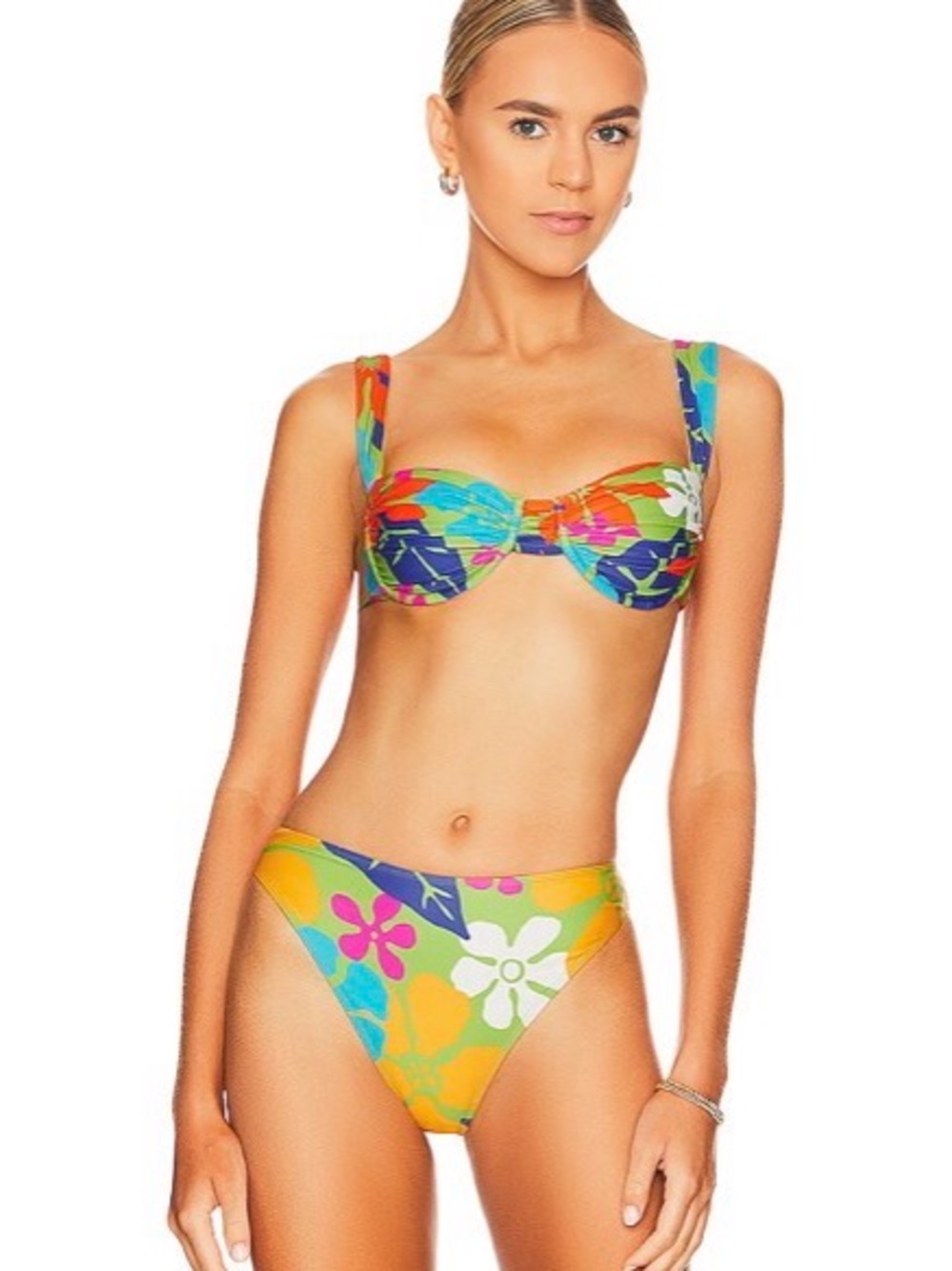 Faithfull the Brand Sol Bikini top & High-Waist bottom Bikini Set in Costa Rei